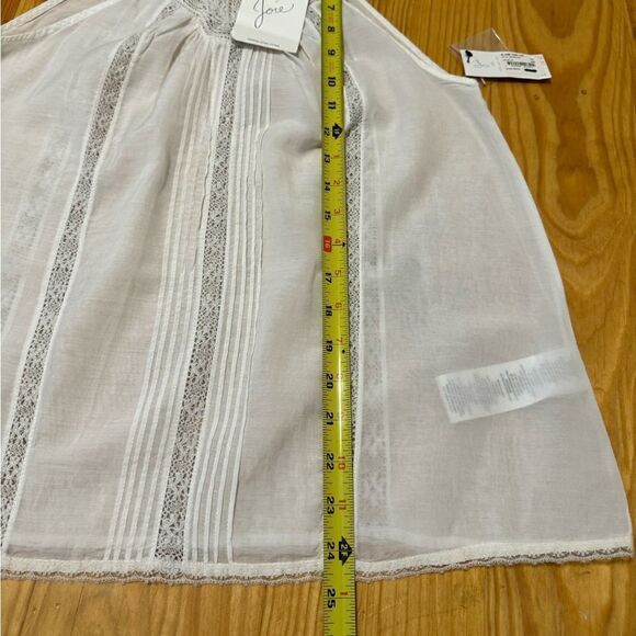 NWT Joie Women Size XS Seta Tank Porcelain Lace Boho High Neck Sheer Femme - Picture 8 of 11